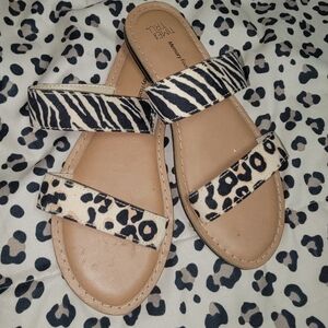 Time and Tru Animal Print Sandals
